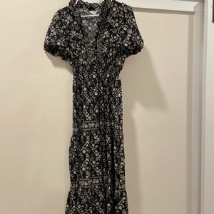 Max Studio Black and White Floral Maxi Dress